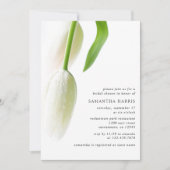 Elegant White Tulips Vrijgezellenfeest Kaart (Voorkant)