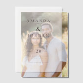 Elegant White Typographic Vellum Uitnodigingen (Offset (Koppel))