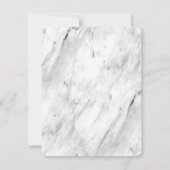 Elegant White Typography & Marble Back Photo Save The Date (Achterkant)