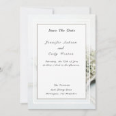 Elegant White understate Wedding Save the Date (Voorkant)