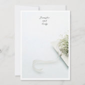 Elegant White understate Wedding Save the Date (Achterkant)