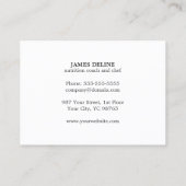 Elegant White Vegetables Catering Visitekaartje (Achterkant)