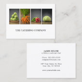 Elegant White Vegetables Catering Visitekaartje (Voorkant / Achterkant)