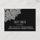 Elegant White Vintage Lace Visitekaartje (Achterkant)