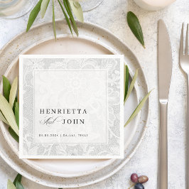 Elegant White Vintage Lace Wedding Servet