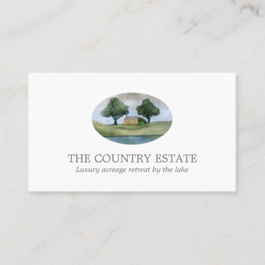 Elegant White Visitekaartje (Voorkant)