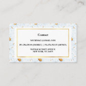 Elegant White Waterverf Daisy Visitekaartje (Achterkant)