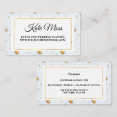 Elegant White Waterverf Daisy Visitekaartje (Voorkant / Achterkant)