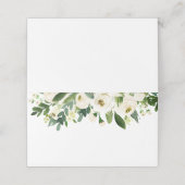 Elegant White Waterverf Floral Blank Wedding Plaatskaartje (Buitenkant ongevouwen)