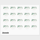 Elegant White Waterverf Floral Greenery Wedding Hart Sticker (Vel)