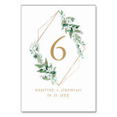 Elegant White Waterverf Floral Greenery Wedding Kaart (Achterkant)