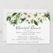 Elegant White Waterverf Floral Rehearsal Dinner Kaart (Voorkant)