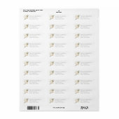 Elegant White Waterverf Floral Return Address Lab Etiket (Full Sheet)
