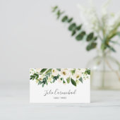 Elegant White Waterverf Floral Wedding Plaatskaartje (Staand voorkant)