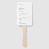 Elegant White Waterverf Floral Wedding Programme H Handwaaier (Achterkant)