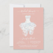 Elegant White Wedding dress vrijgezellenfeest Invi Kaart (Voorkant)