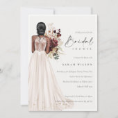 Elegant White Wedding Gown Vrijgezellenfeest Invit Bedankkaart (Voorkant)