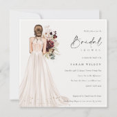 Elegant White Wedding Gown Vrijgezellenfeest Invit Bedankkaart (Voorkant)