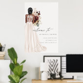 Elegant White Wedding Gown Vrijgezellenfeest Welko Poster (Thuiskantoor)