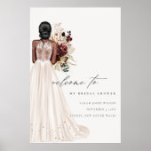 Elegant White Wedding Gown Vrijgezellenfeest Welko Poster (Voorkant)