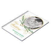 Elegant White Wedding Guestbook met aangepaste fot Notitieboek (Linkerzijde)