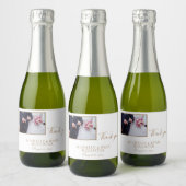 Elegant White Wedding Hartelijk dank Sparkling Wijnetiket (Flessen)