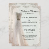 Elegant White Wedding Rehearsal Uitnodiging (Voorkant / Achterkant)