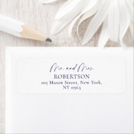 Elegant White Wedding Return Address Label