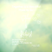 Elegant White Weddings Celebrating Love Romance Raamsticker (Vel 3)