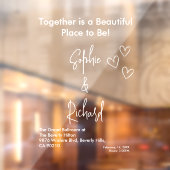 Elegant White Weddings Celebrating Love Romance Raamsticker (Vel 2)