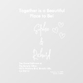 Elegant White Weddings Celebrating Love Romance Raamsticker (Vel)