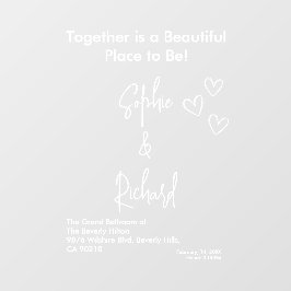 Elegant White Weddings Celebrating Love Romance Raamsticker