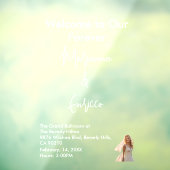 Elegant White Weddings Celebrating Love Romance Raamsticker (Vel 3)