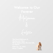 Elegant White Weddings Celebrating Love Romance Raamsticker (Vel)