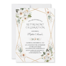 Elegant White Wilde Rozen Gold Retirement Party