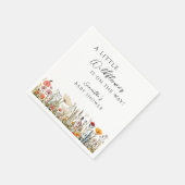 Elegant White Wildflower Bloom Baby Shower Servet (Hoek)