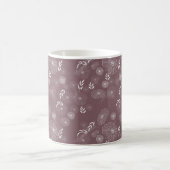 Elegant White Wildflower Doodles Pattern Koffiemok (Center)