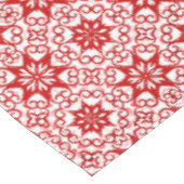 Elegant White Winter Damask Star Pattern Xmas Tafelkleed (Gekanteld)