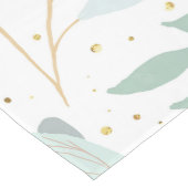 Elegant White Winter Floral & Gold Glitter Stippen Medium Tafelloper (Hoek)