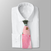 Elegant White Winter Floral & Gold Glitter Stippen Stropdas (Gebonden)