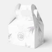 Elegant White Winter Snowflakes Bedankdoosjes (Achterkant)