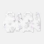 Elegant White Winter Snowflakes Bedankdoosjes (Uitgevouwen)