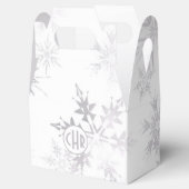 Elegant White Winter Snowflakes Bedankdoosjes (Geopend)