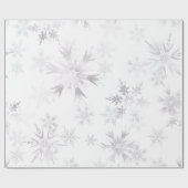 Elegant White Winter Snowflakes Cadeaupapier (Vlak)