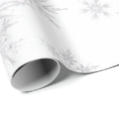 Elegant White Winter Snowflakes Cadeaupapier (Rol Hoek)