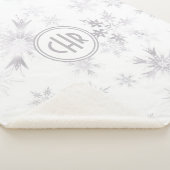 Elegant White Winter Snowflakes Sherpa Deken (3/4)