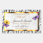 Elegant White Wood Grain Tree Bark Product Labels (Voorkant)