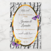 Elegant White Wood Grain Tree Bark Product Labels Voedselcontainer Etiket (Enkel label)