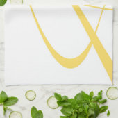 Elegant White Yellow Italy Modern Theedoek (Gevouwen)