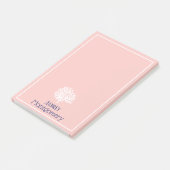 Elegant White Zee Coral Personalized Post-it® Notes (Schuin)